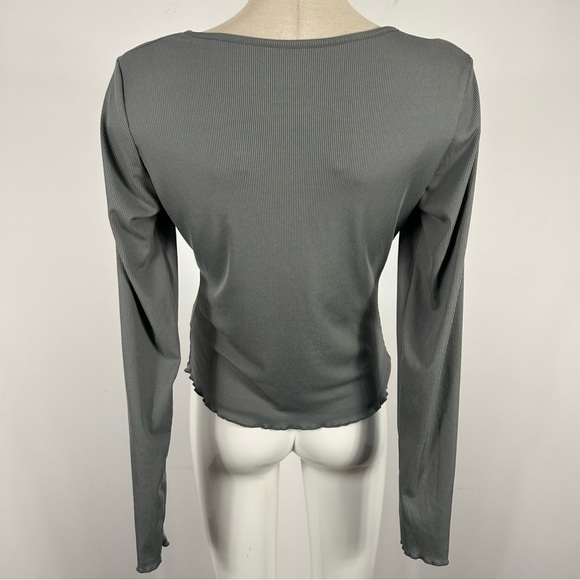Dazy x StarSeries Gray Long Sleeve Button-Up Women's Top XXL - Picture 5 of 10